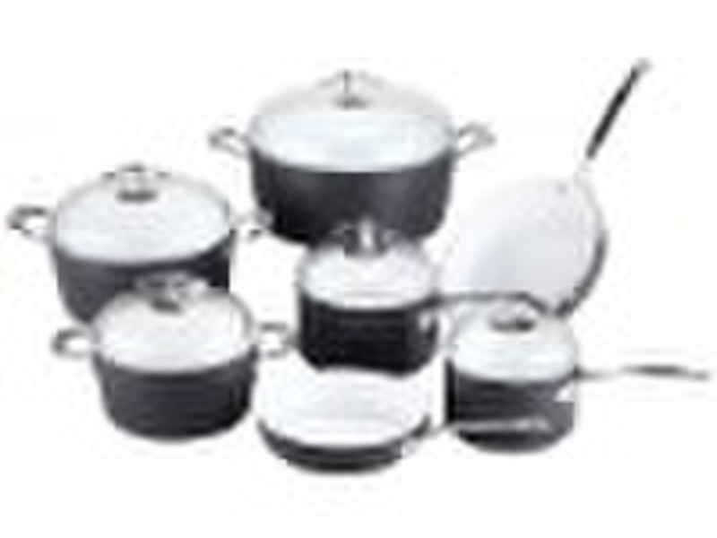 hard anodized 12 pcs ceramic cookware set