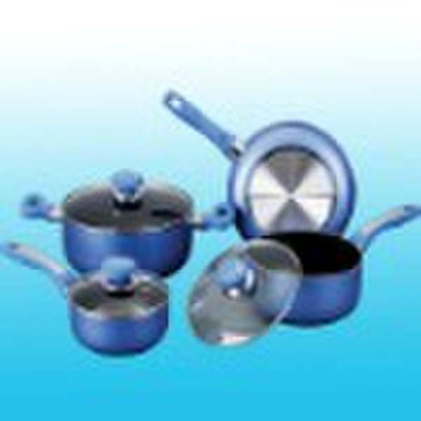 7pcs  aluminium non-stick cookware set