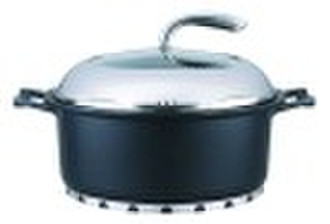 Die-cast aluminium soup pot