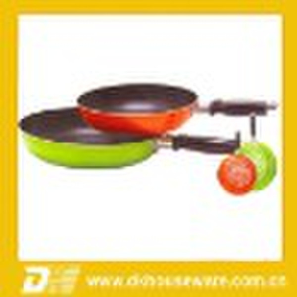 Colorful aluminum fry pan