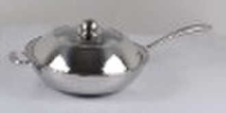 tri-ply synthesized stainless steel  wok