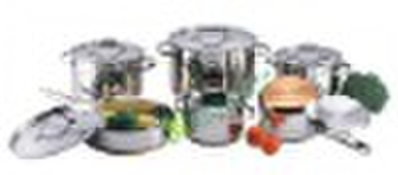 12pcs stainless steel copper base cookware set (CW