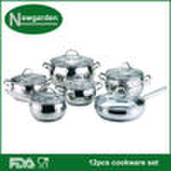 12pcs stainless steel apple cookware set  (CW1229)