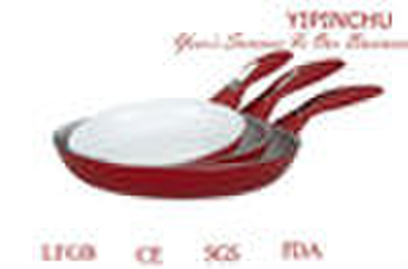 3pcs Aluminium Frying pan with Ceramic nonstick co