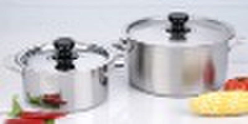 Edge-cut stainless steel stockpot