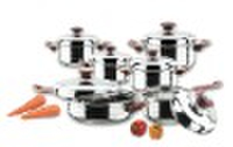 stainless steel 12 pcs cookware set