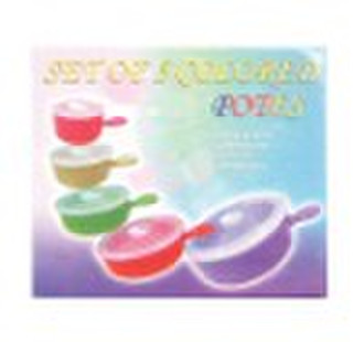 Set of 5 vacuum bowls