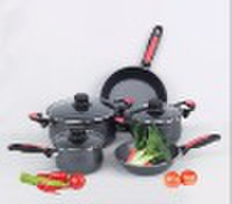 Carbon steel 8pcs cookware set(sauce pan,fry pan,d