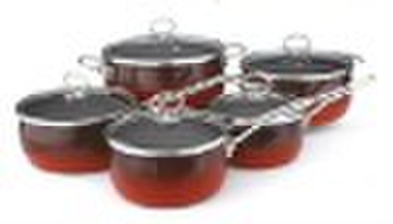 10Pcs Enamel Cookware Set