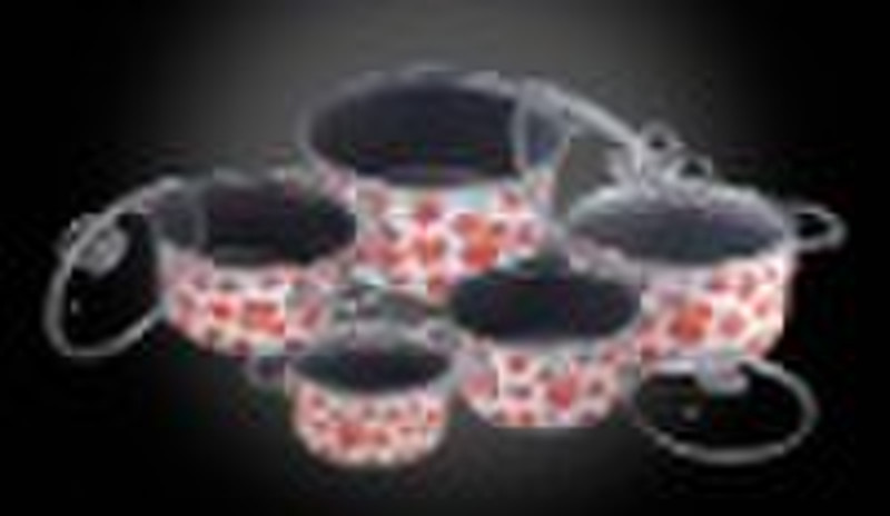 10Pcs Enamel Cookware Set