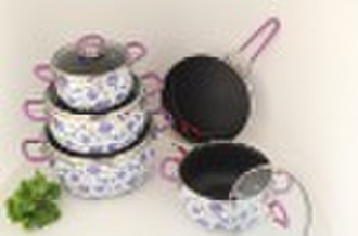 9 PC Emaille Geschirr Set