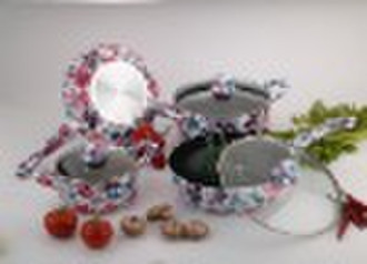 10Pcs flower experior Cookware Set