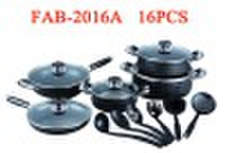 16Pcs Aluminium Non-stick Cookware Set