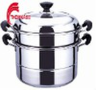 Stainless steel two-layer food steam pot