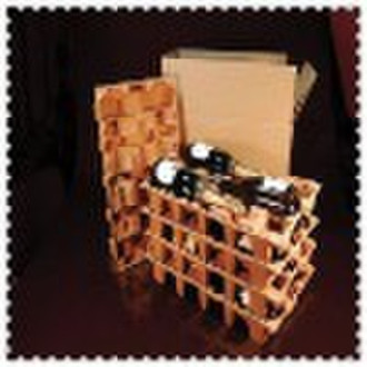 Paper pulp moulded wine packaging