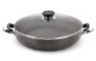 Aluminium Wok mit 2 Griffe mit Deckel