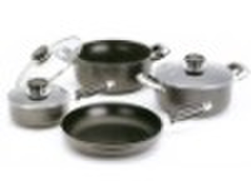 Aluminium 7PCS Cookware set(Hammer Tone)