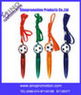 plastic promotional pen with soccer