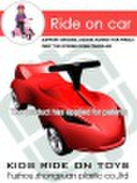 Children ride on  plastic  car