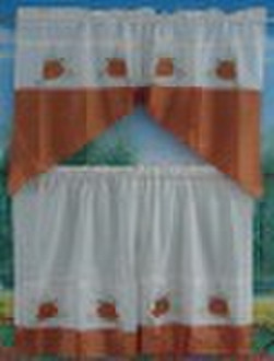 applique embroidery kitchen curtain