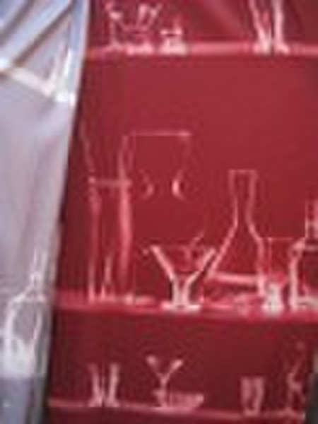 100% polyester glassware curtain transfer printed