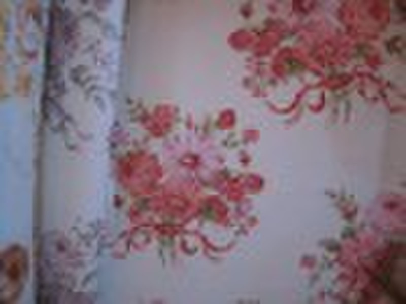 100% polyester flower curtain transfer printed fab