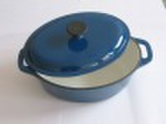 cast iron oval casserole