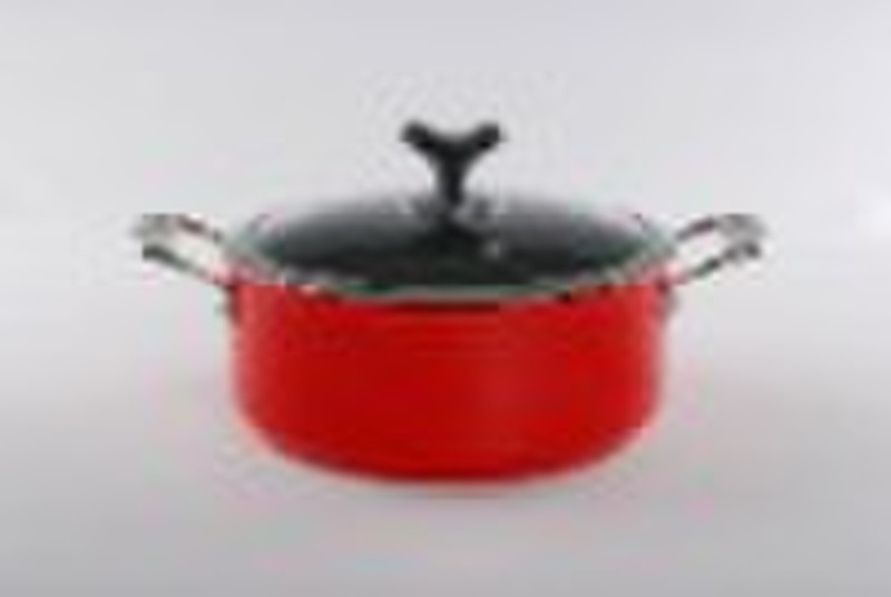 aluminium forging red color  sauce pot