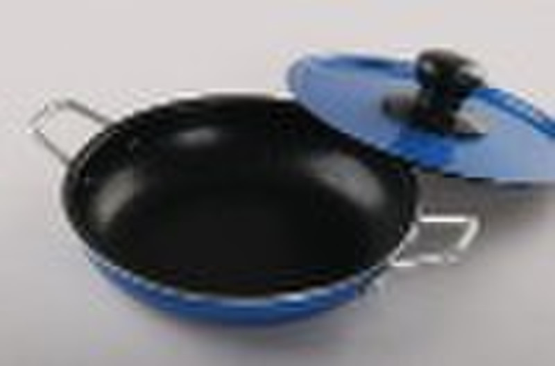 Aluminum Fry pan with two sides ear