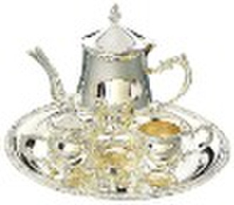 silver plated tea cup set