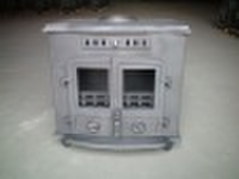 Cast iron multifuel burning stove with back Boiler