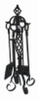 powder coated fireplace set