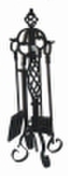 powder coated fireplace set