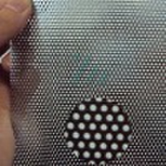 A)0.7mm hole perforated mesh without Glitch