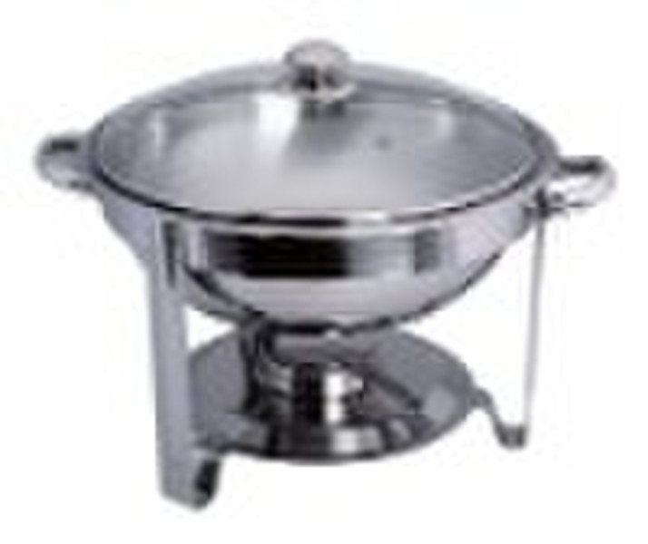 Edelstahl 3.5L runde Form Chafing Dish (Glas