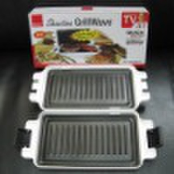 Aluminiumdruckguss-Rechteck grill pan Welle