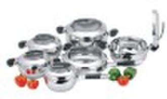 12Pcs 18/8 Stainless Steel Cookware Set