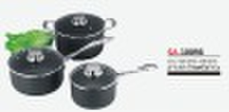 6pcs Hard-anodized Aluminium Cookware Set