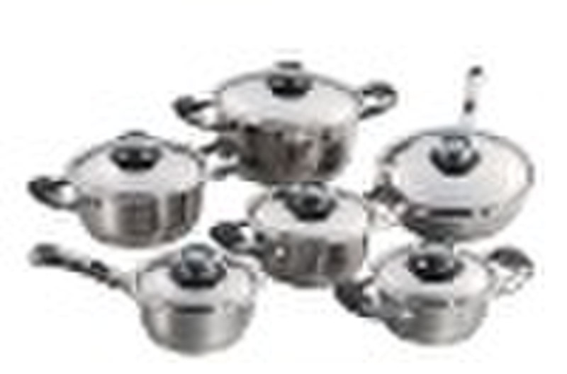 12pcs cookware set/impact-bonding bottom cookware