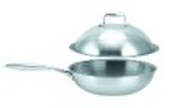 2Pcs Chinese Wok With Lid