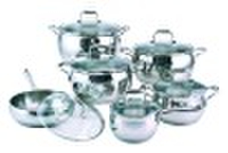 12pcs stainless steel cookware