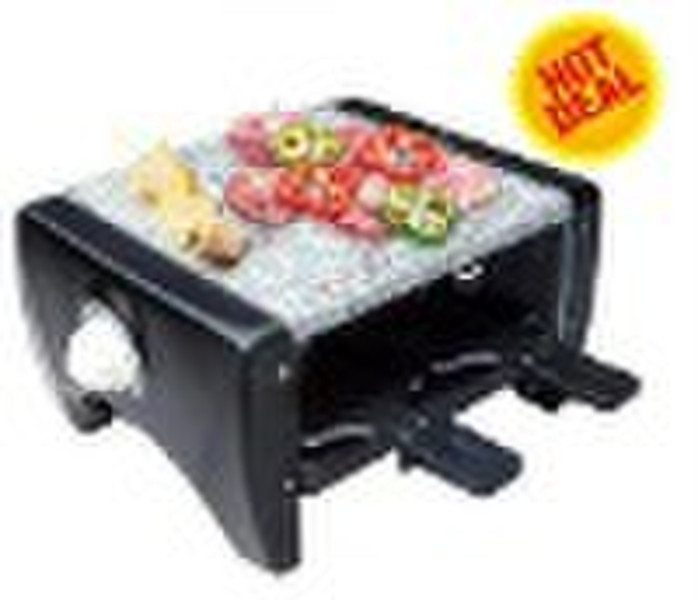 4-Persons Raclette Grill with Full stone plate HRG