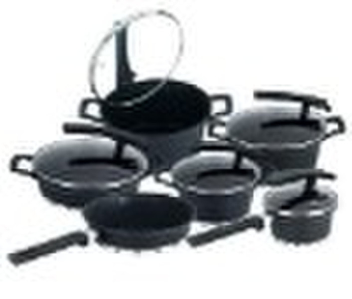 9pcs die casting alu. cookware set