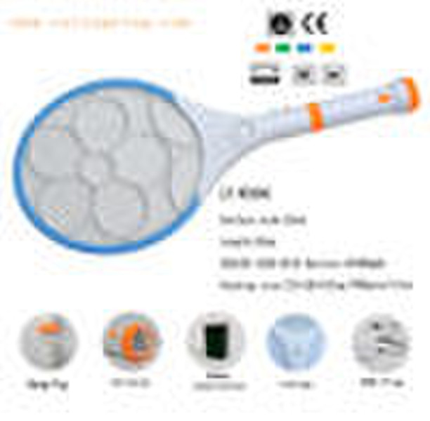 Rechargeable mosquito bat with 4 led light