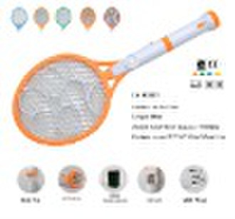 Rechargeable mosquito swatter with four lights