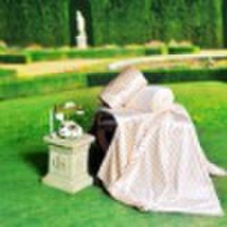 100% natural silk cut pile blanket,functional silk