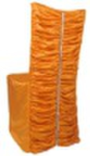 satin chair cover (gathered in back)