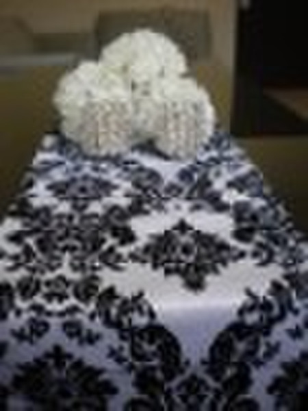flocking taffeta table runner