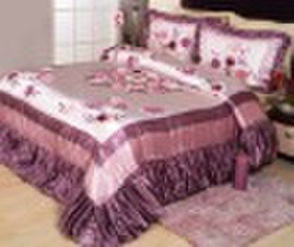 satin fabric & craft flower,comforter   quilt