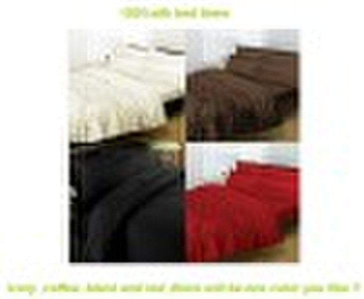 100% colored silk beddings